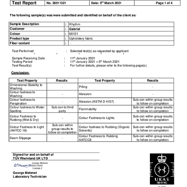 rhythm - abrasion pilling rubbing ENG